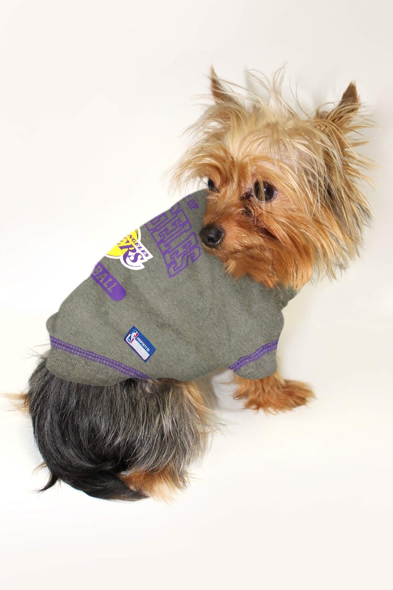 Pets First NBA Licensed Hoodies & T-shirt for Dogs & Cats, Los Angeles Lakers, Medium - Image 4